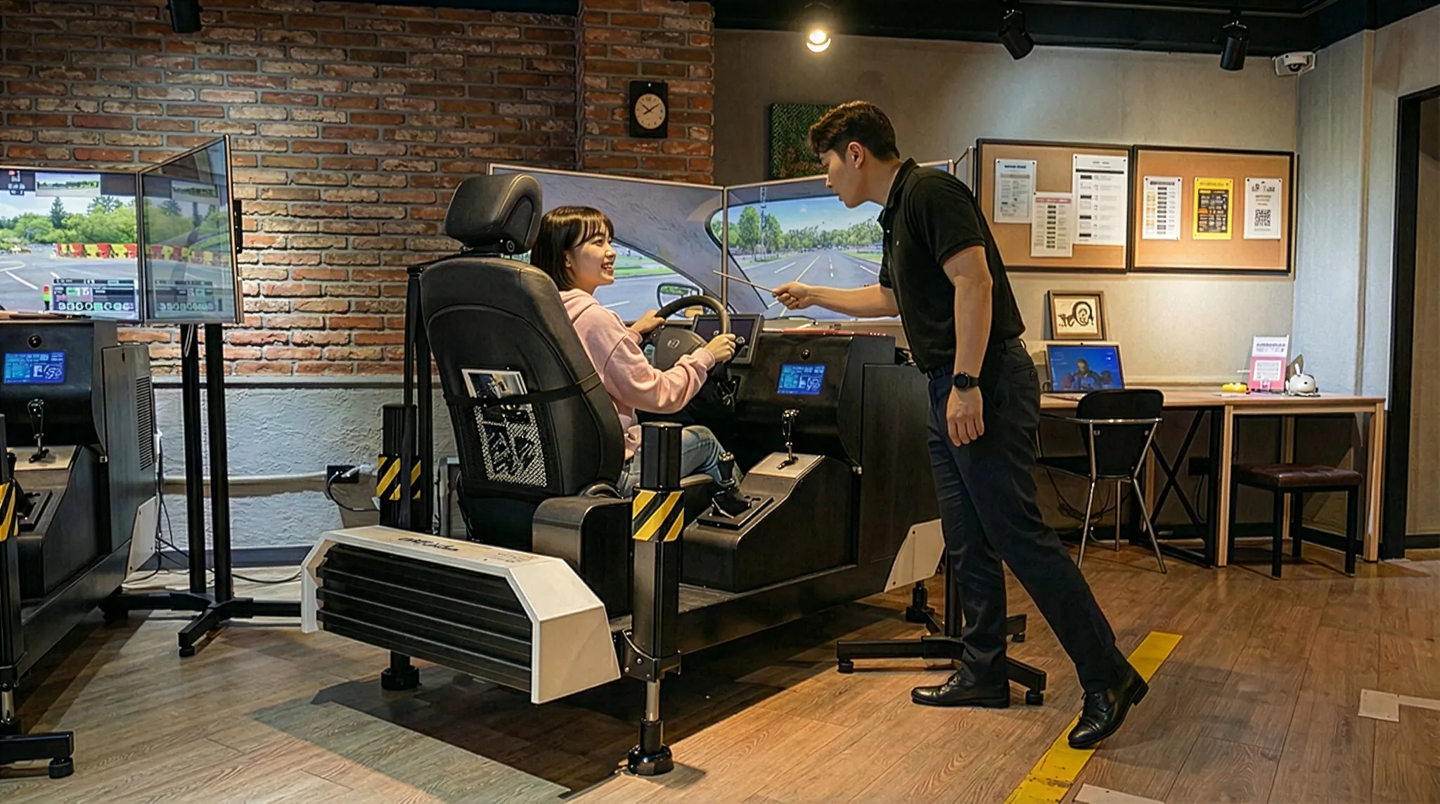 고수의 운전면허 도봉점 실내 운전연습장 전경